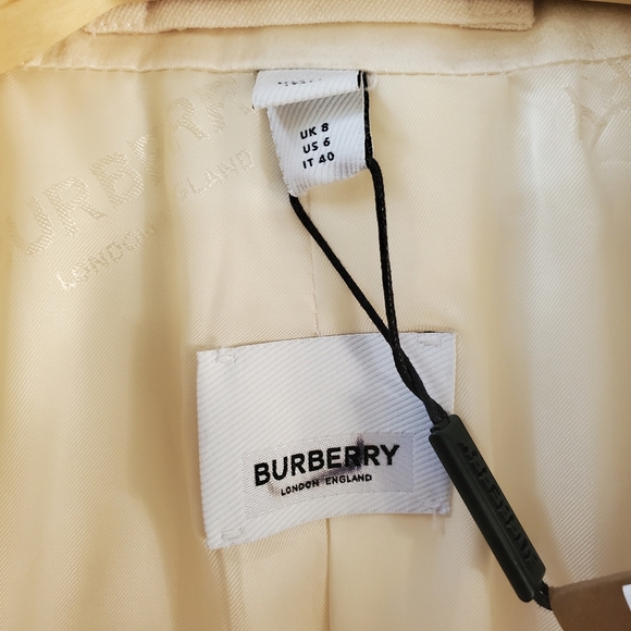 NWT$1,790 BURBERRY Caratown Wool Silk Trim Snap Tuxedo Blazer Jacket Sz 6 Medium - Picture 12 of 16